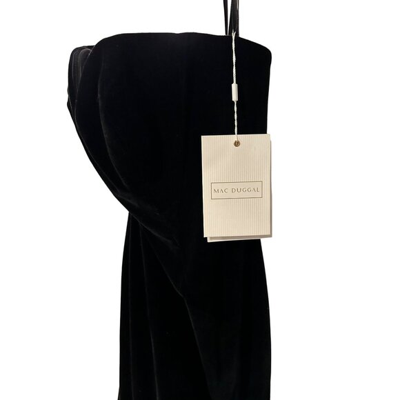 Mac Duggal Stunning Black Gothcore tulle strapless dress size 2 NWT 67420 DK FAI - Picture 3 of 9